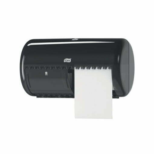 Dispenser 2 role hârtie igienică mică Tork negru